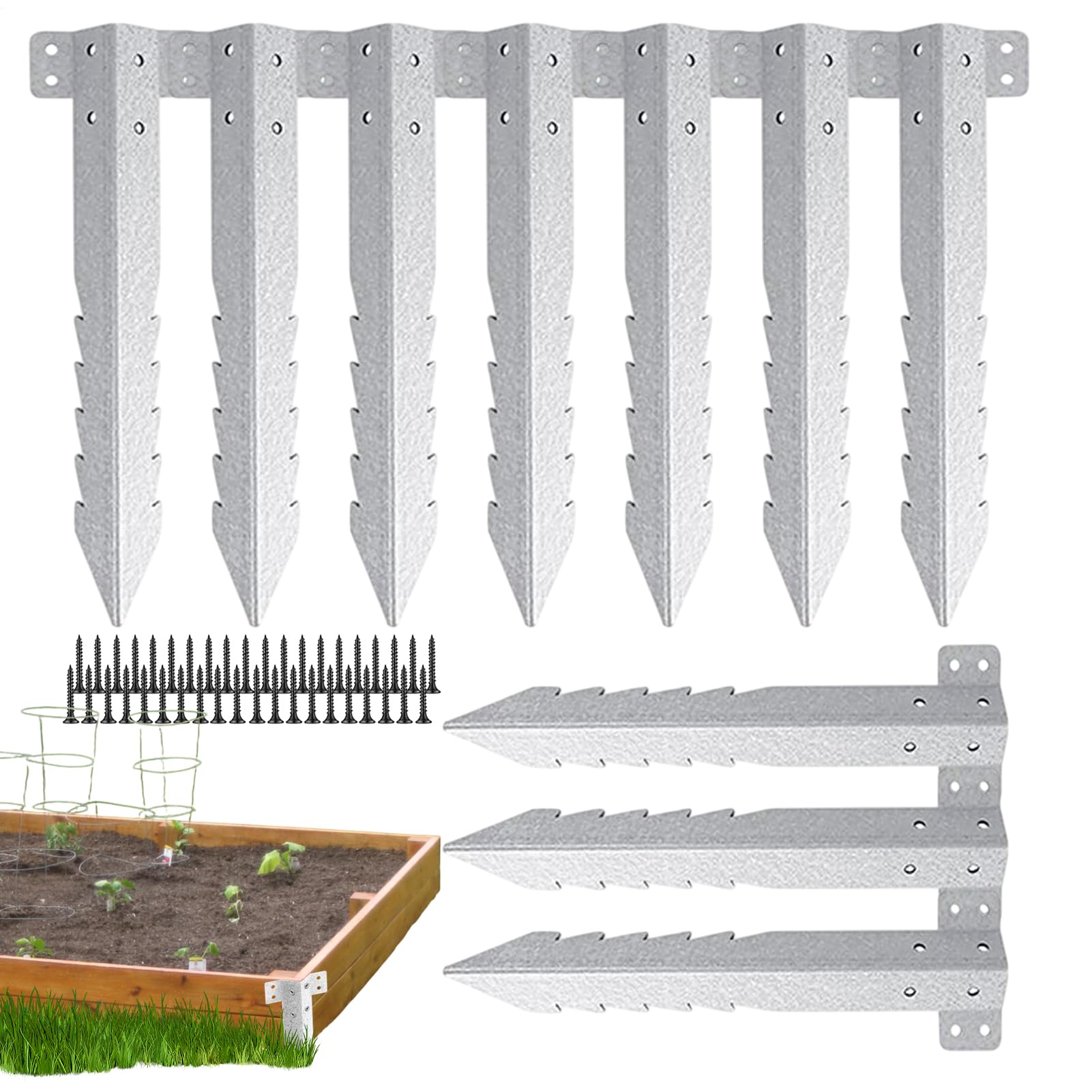 Piquets de clôture en métal haute performance pour pinces de maintien de serre et jardin