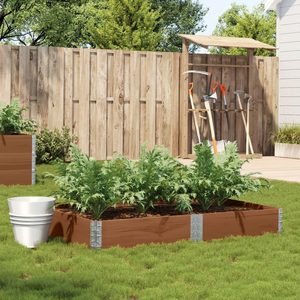 vidaXL Fioriera da Giardino Marrone 150x100 cm Legno Massello di Pino