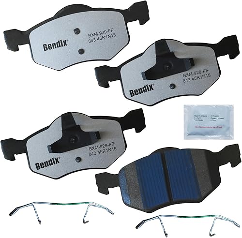Miniatura 66 de Bendix Fleet Metlok MKD1770FM Pastillas de freno delanteras semimetálicas para Ford Expedition 2017-2010, F-150 2017-2010, Lobo 2020-2009, Lincoln