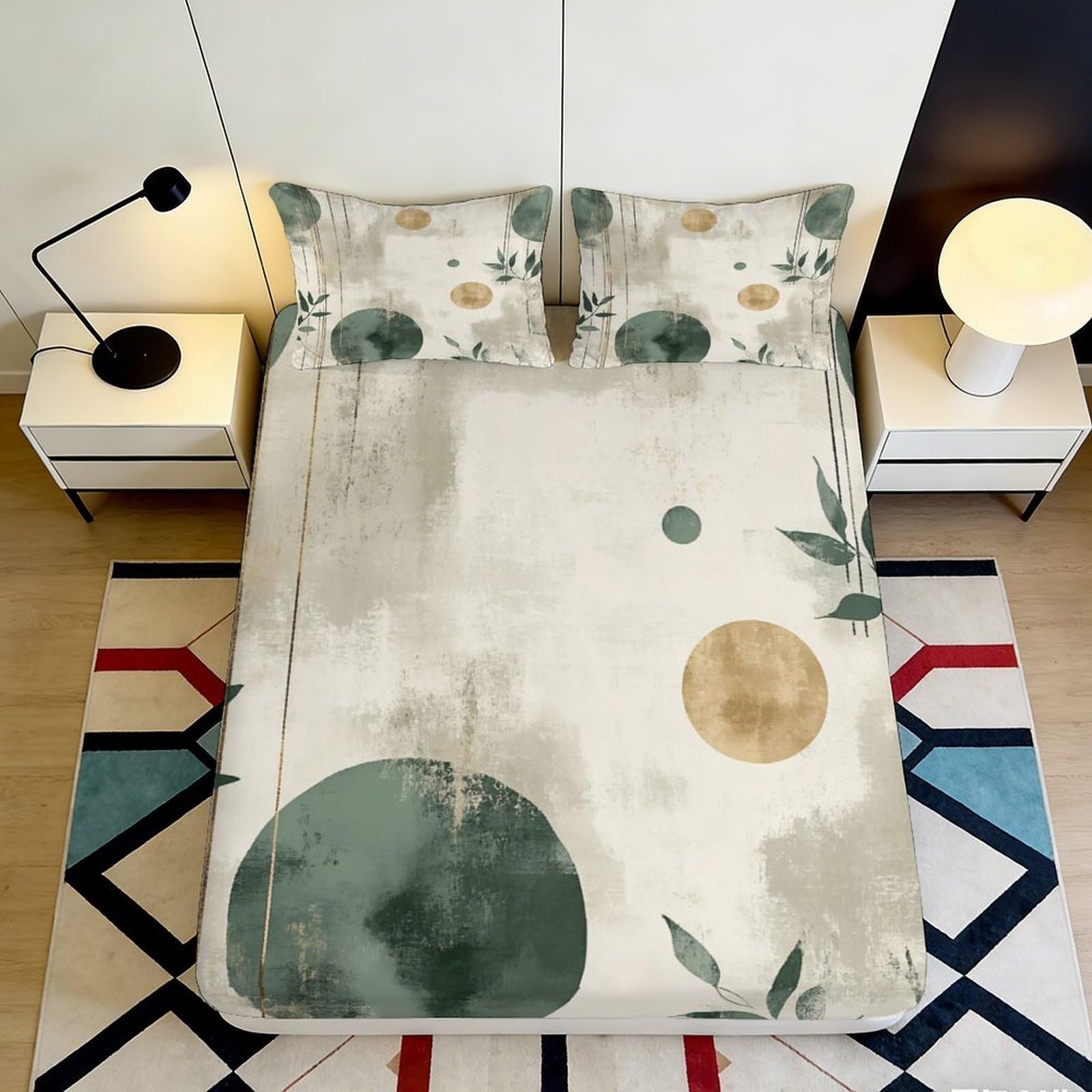 3D Printed Sunset Horse Fitted Sheet Microfiber Deep Pocket Non-Slip Bedding for Adults Bedroom Horse Mattress Fitted Cover Washable 160x200x25cm