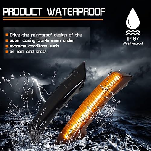 Miniatura 3 de Tonsya Para Chrysler Town & Country 2008-2016, Dodge Grand Caravan 2008-2018, Volkswagen Routan 2008-2014, parachoques delantero, luces LED