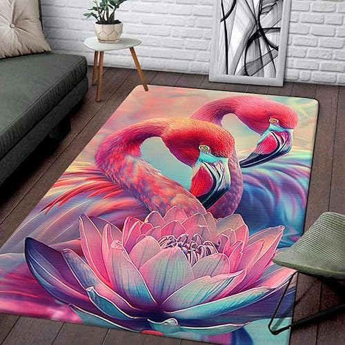Vista 12 de Alfombra de flamenco rosa, tapete de bienvenida de verano, para exteriores, interiores, para camping, baño, piscina, aula, hotel, barbería, regalos