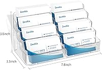 Vista 2 de zavekia Paquete de 4 tarjetas de visita, 8 bolsillos acrílicos para escritorio
