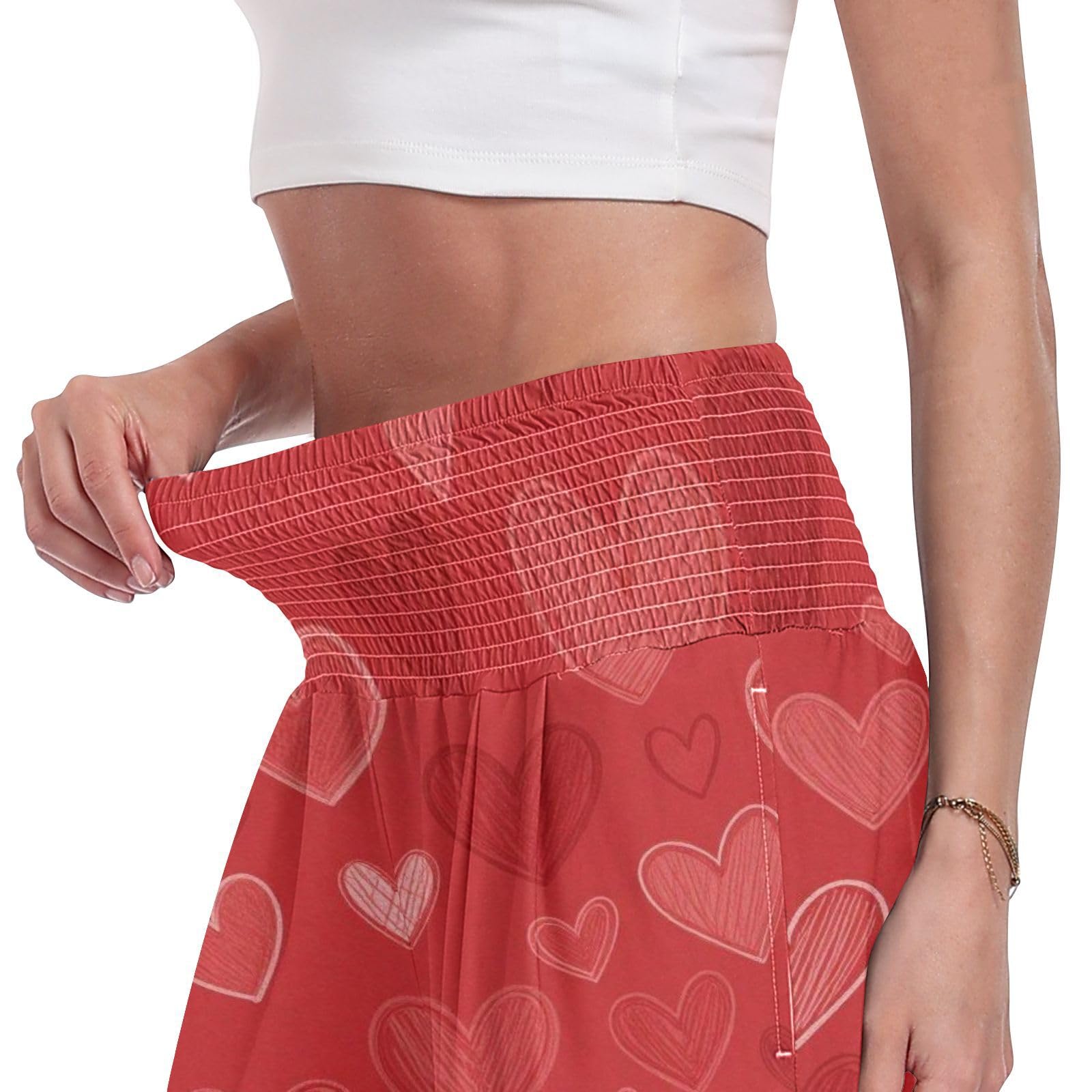 Soft Hearts - Pantalones largos casuales para mujer, ligeros, elásticos, ropa de descanso casual