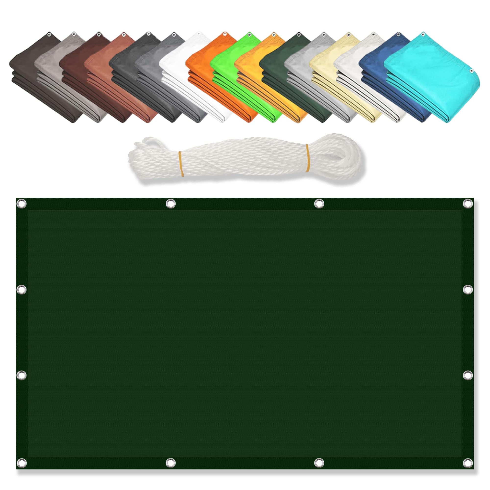 Voile ombrage imperméable rectangulaire 1.8x3.4m, brise-vue polyester anti-UV extérieur balcon