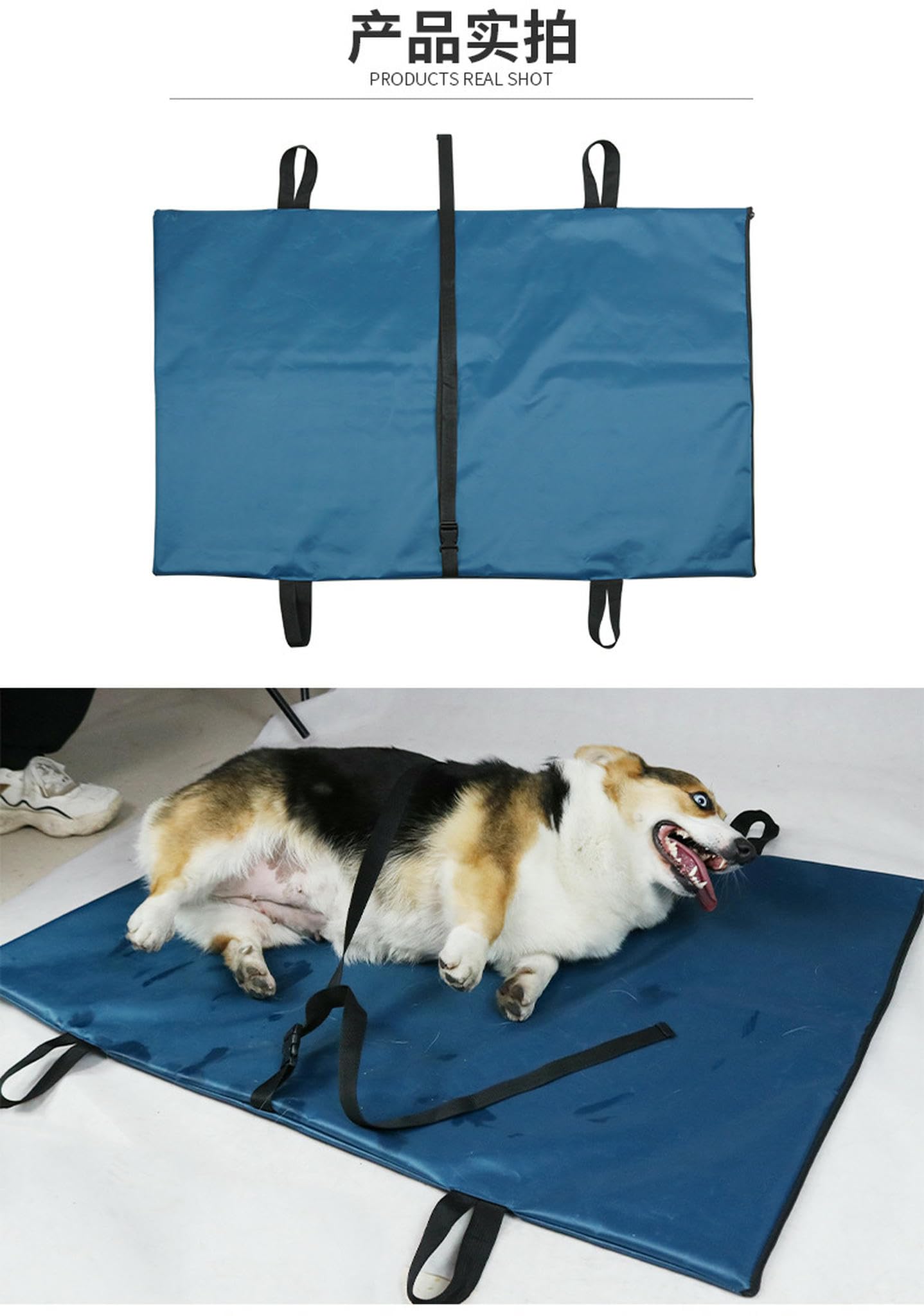 Articoli per Animali Domestici Pet Pieghevole Portatile Riutilizzabile First Aid Stretcher, Stretcher Barella di Emergenza Spessa E Rinforzata-Blu