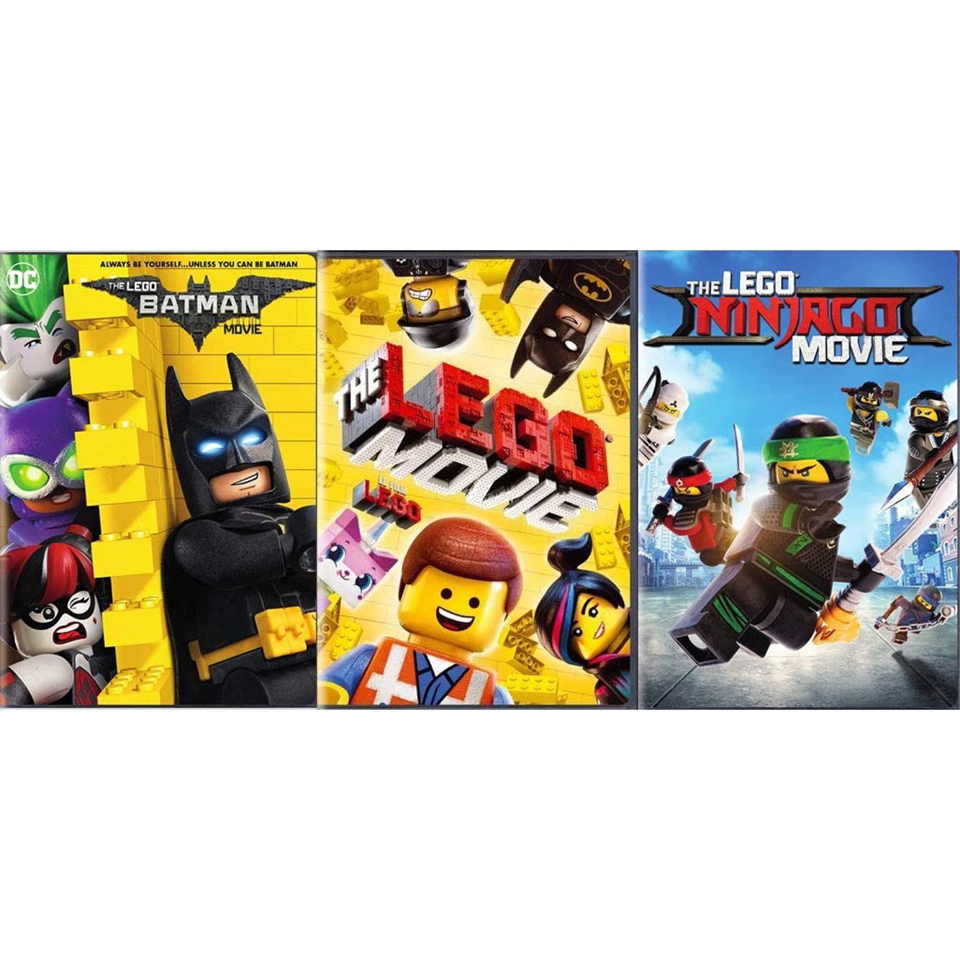 All Of The Lego-Verse Combined The Lego Movie DVD The Lego Batman Movie The Lego Ninjago Movie 3