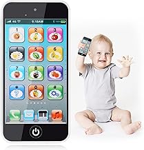 Phone Toy for Babies, Music Mobile Phone Toy, Fake Phone Toy, Toy Phone for Boys and Girls, Baby Toy Gifts, Kids Learning Mobile Phone (Black B)