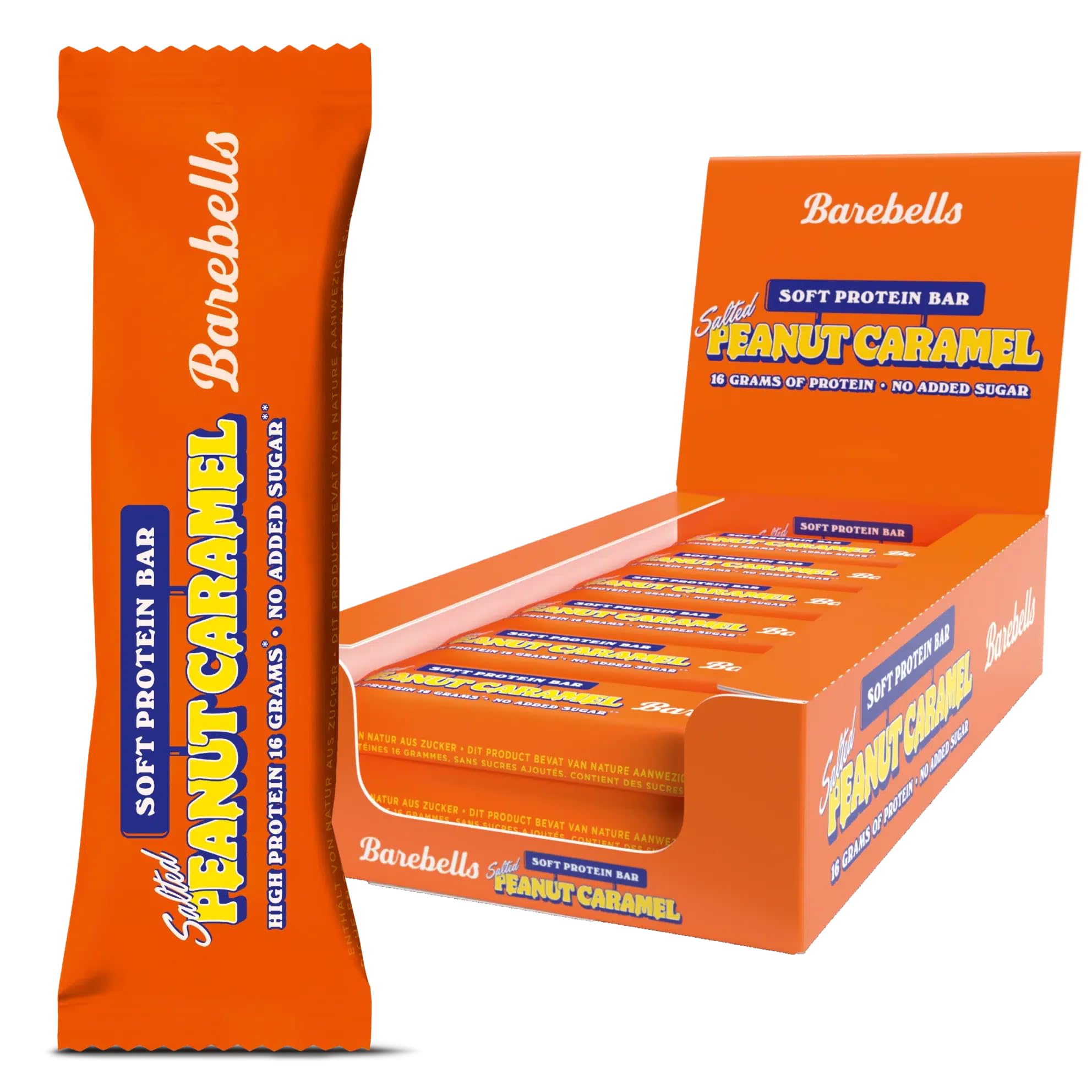 Barebells | Soft Protein Bar (55g) | Barres protéinées | Collation protéinée et gourmande - Salted Caramel Peanut