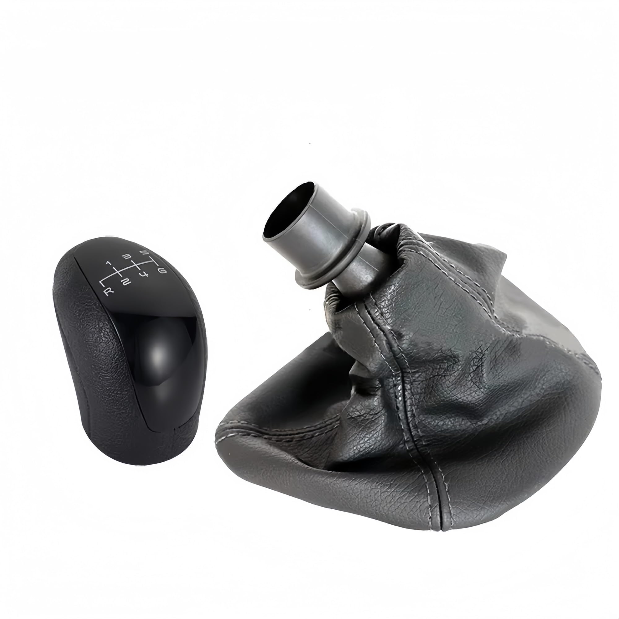 Jeocoai Car Gear knob for Mercedes for Benz for Vito for Viano W639 2003-2010 Black 6 for Speed Gear Shift Knob(6-1Set)