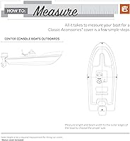 Vista 2 de Classic Accessories StormPro - Cubierta de barco para consola central de alta resistencia, se adapta a barcos de 14 a 16 pies de largo x 90 pulgadas