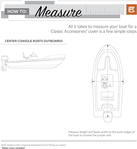Miniatura 2 de Classic Accessories StormPro - Cubierta de barco para consola central de alta resistencia, se adapta a barcos de 20 a 22 pies de largo x 106