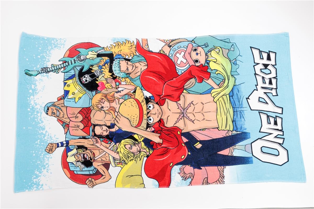 Aymax - Toalla de playa con diseño de tripulación (90 x 170 cm, 100% algodón)