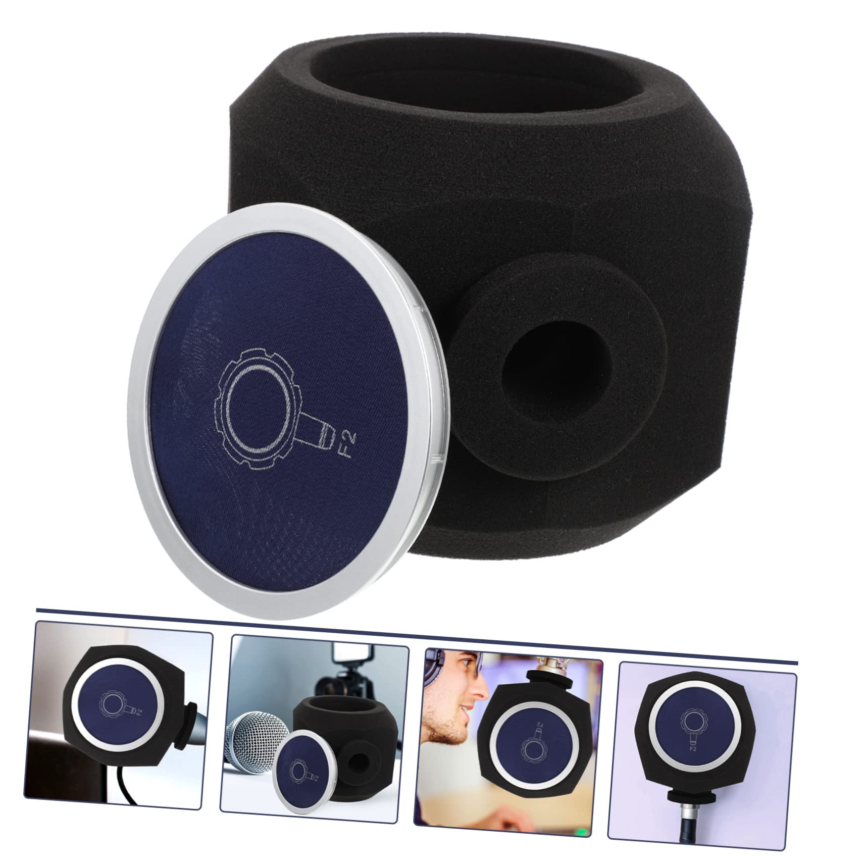 Copri Spugna per Microfono Blu F2, Copertura Fonoassorbente | Registrazione Indoor, Adattabilità Elevata, Riduzione del Rumore, Design Portatile