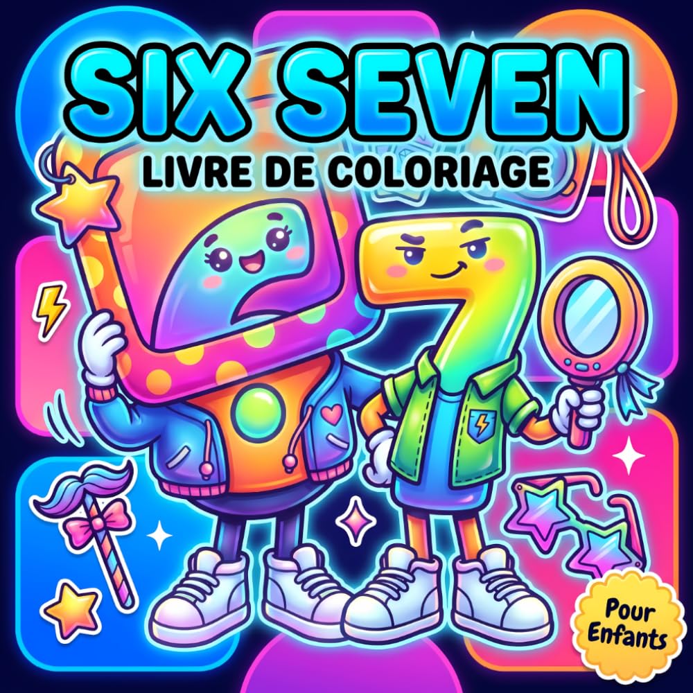 Livre De Coloriage Six Seven Brainrot: Illustrations Ludiques et Relaxantes Basées sur la Culture Internet Moderne pour Divertir les Adolescents