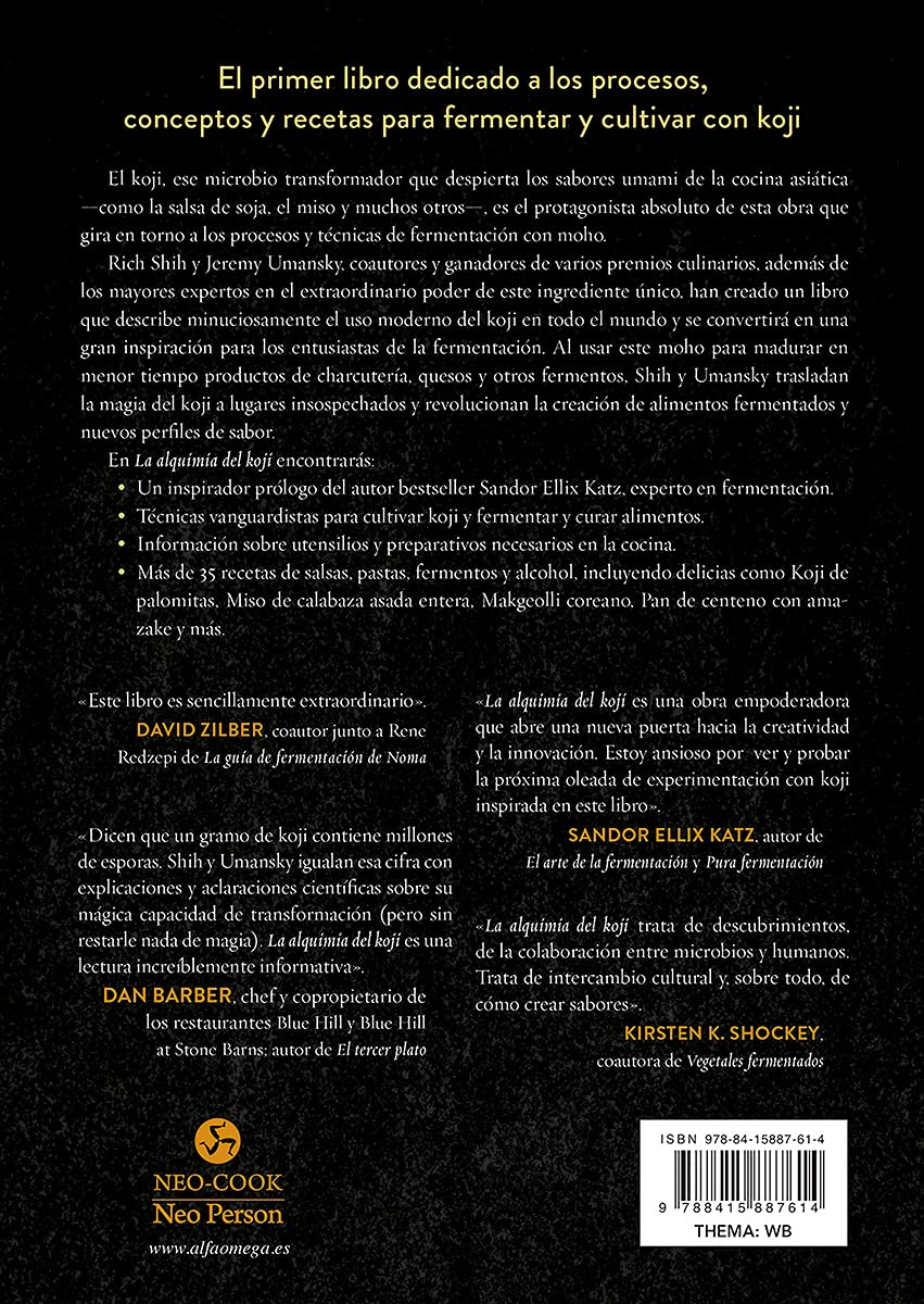 La alquimia del koji: El arte de la fermentación con moho (NeoPerson Cook)