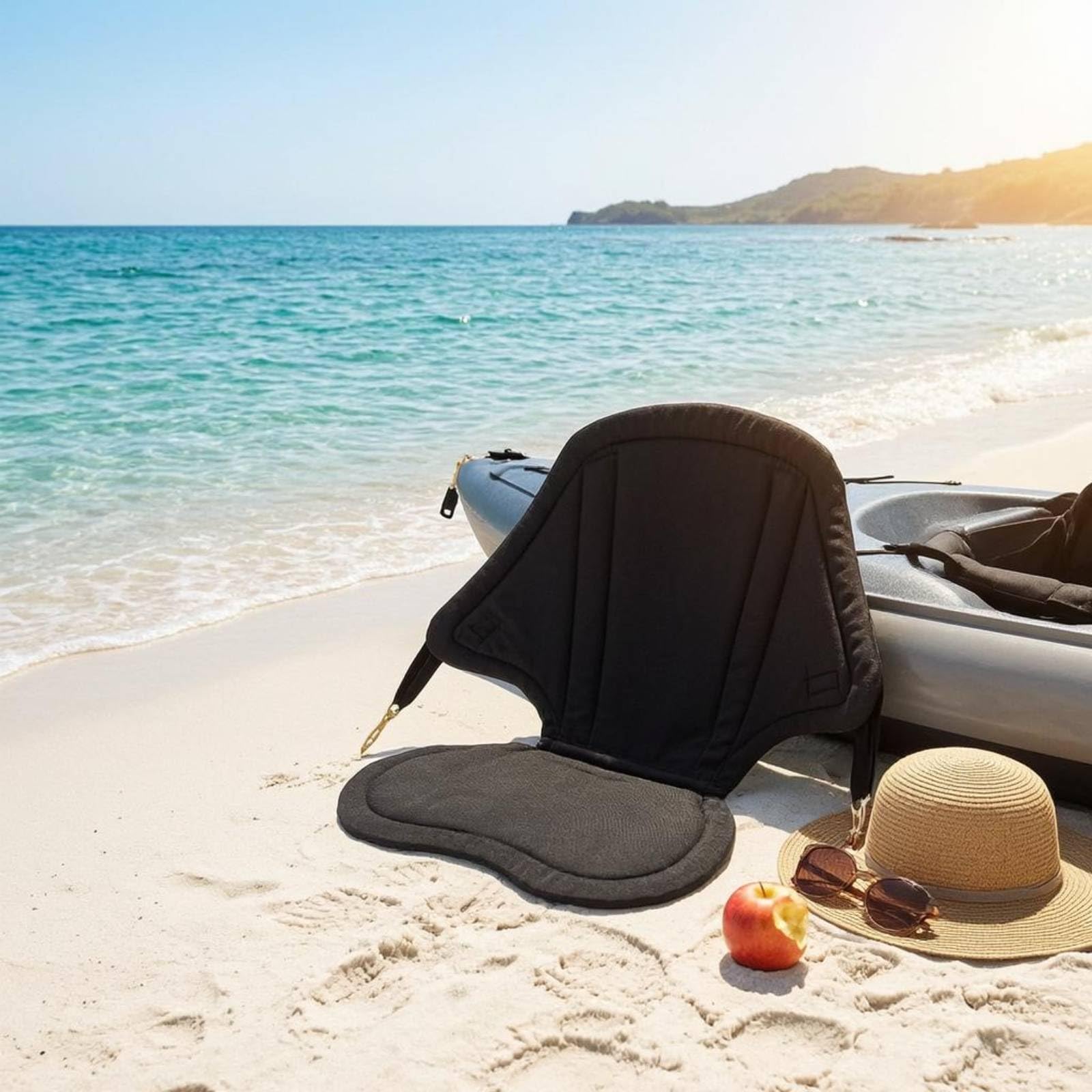 Qianly Asiento de Kayak de Lona Oxford Acolchado Asiento Kayak con Respaldo Resistente Al Agua Equipo Náutico para Surf, Piragüismo