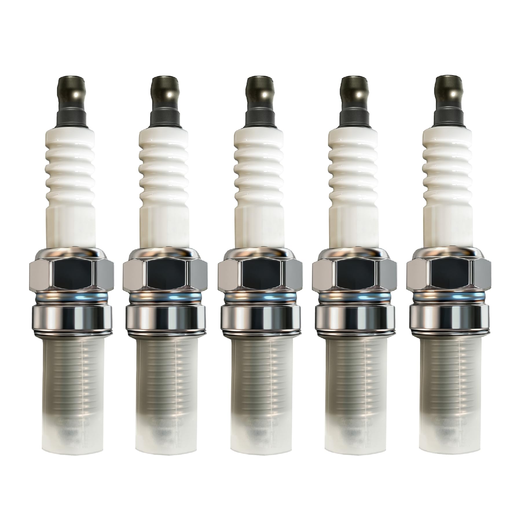 Kvjicdo Spark Plug Replace For NGK (4339) DCPR8E Fit For Sea-Doo GTX 4-TEC GTI GTR GTS (Silver-5 Pack)