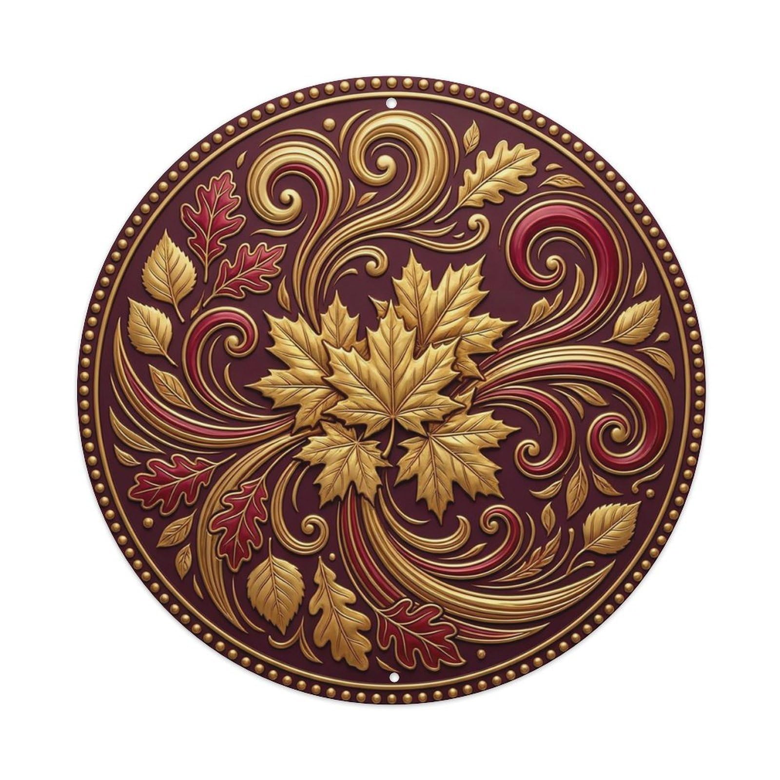 Vintage Namaste Maple Leaf Transformation Flower Zen Yoga Metal Tin Sign
