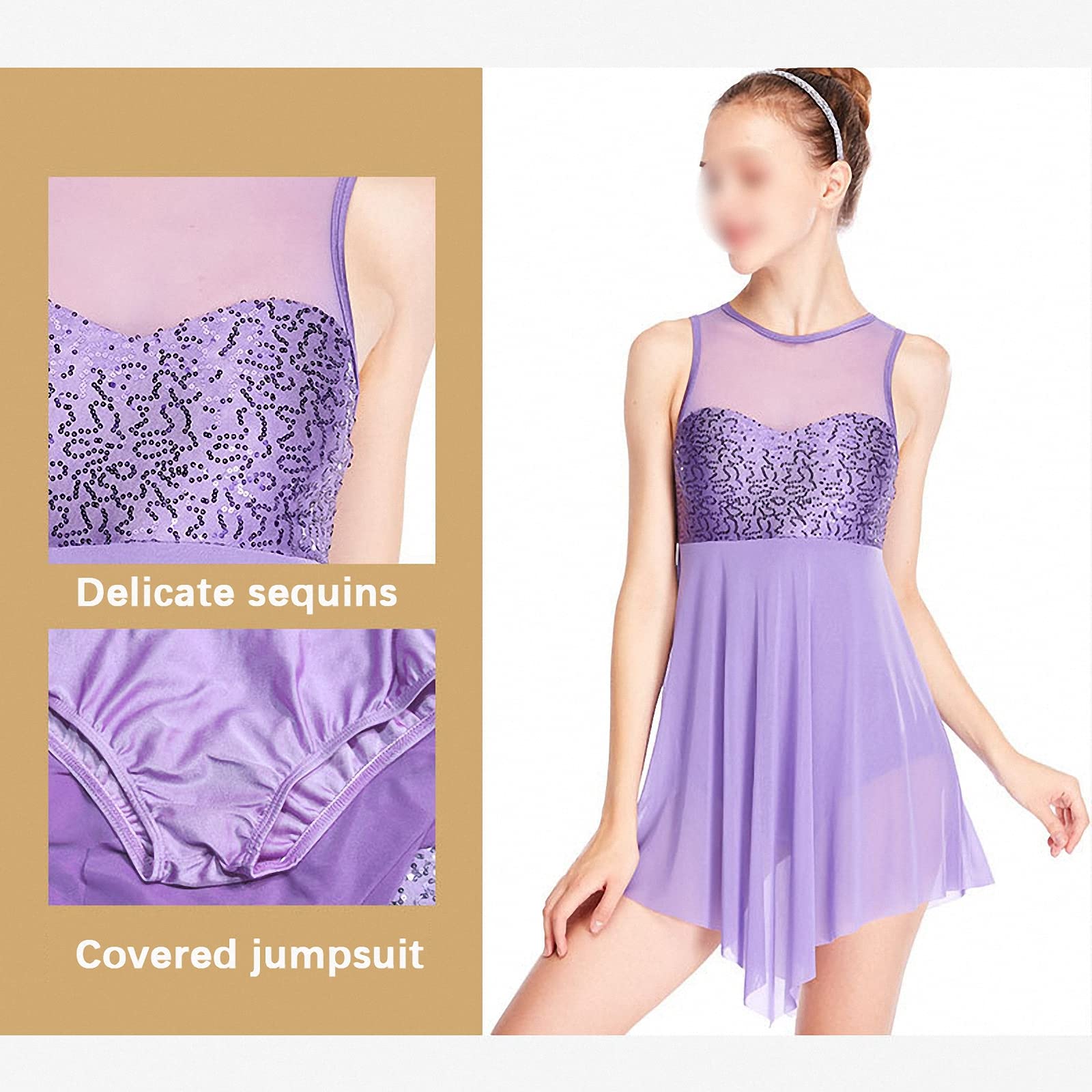 Damska sukienka do tańca dla dorosłych, dla dziewcząt, do szkoły, baletu, na scenę, występ, kostium treningowy