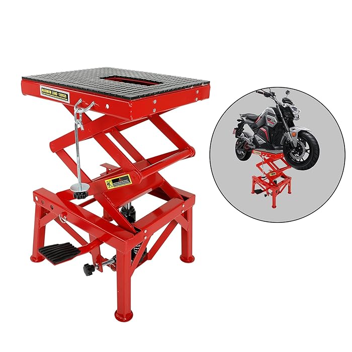 Buy 300lbs Heavy Duty Hydraulic Motorcycle Adjustable Scissor Jack Lift