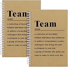 Team Gifts Team Definition 100 Pages Spiral Notebook 2 Pcs,Team Appreciation Gifts for Employees journals for writing,Notebook For Work,Team Member Gifts for Colleagues,Employee (Team Definition)
