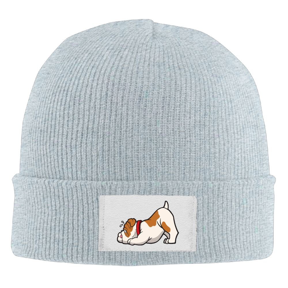 Mr.Roadman Adult's Baby Dog with Cute Poses Elastic Knitted Beanie Cap Warm Skull Hats