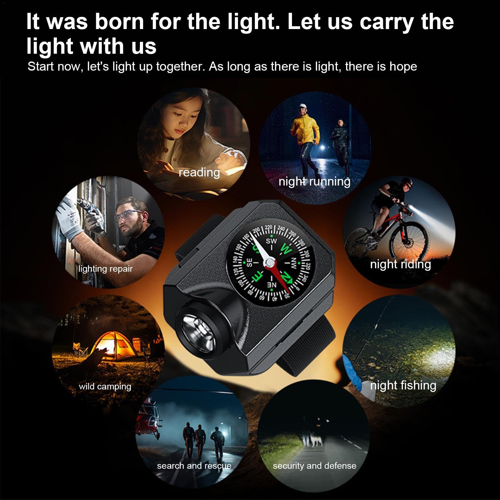 Amazon.co.jp: 懐中電灯付き腕時計 - ミニLEDリストウォッチ懐中電灯