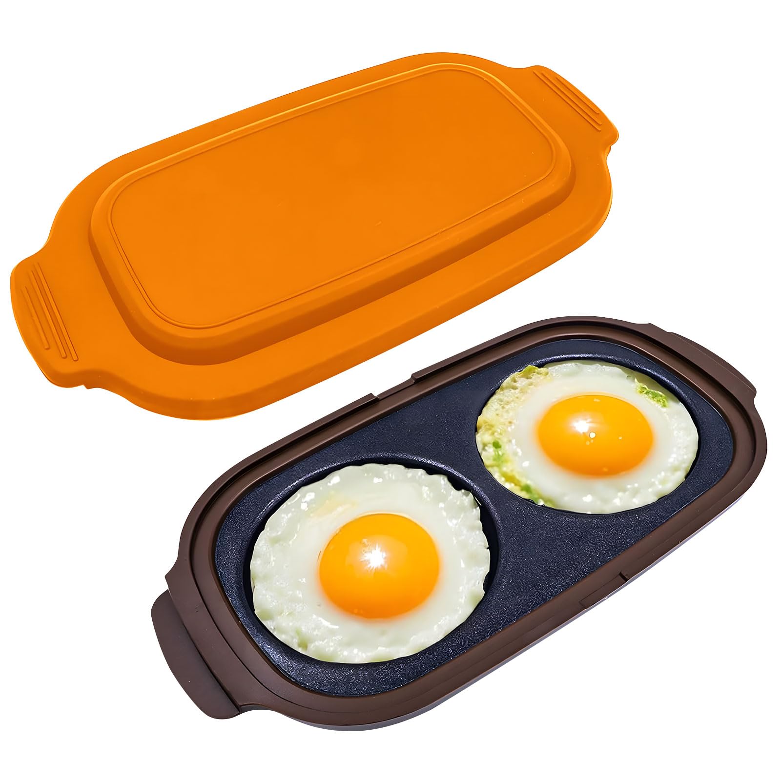Microwave Cooker Egg Steak Bacon Simultaneous Cooking Silicone Metal Breakfast Solution Silicone Metal Microwave Egg Maker