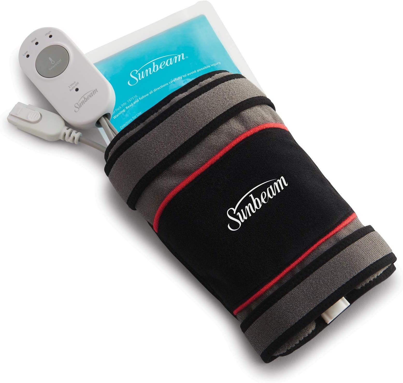 Heating Pad Wrap for Joint Pain Relief with Frozen Pack Auto Shut Off and Moist Heating Option Black/Grey