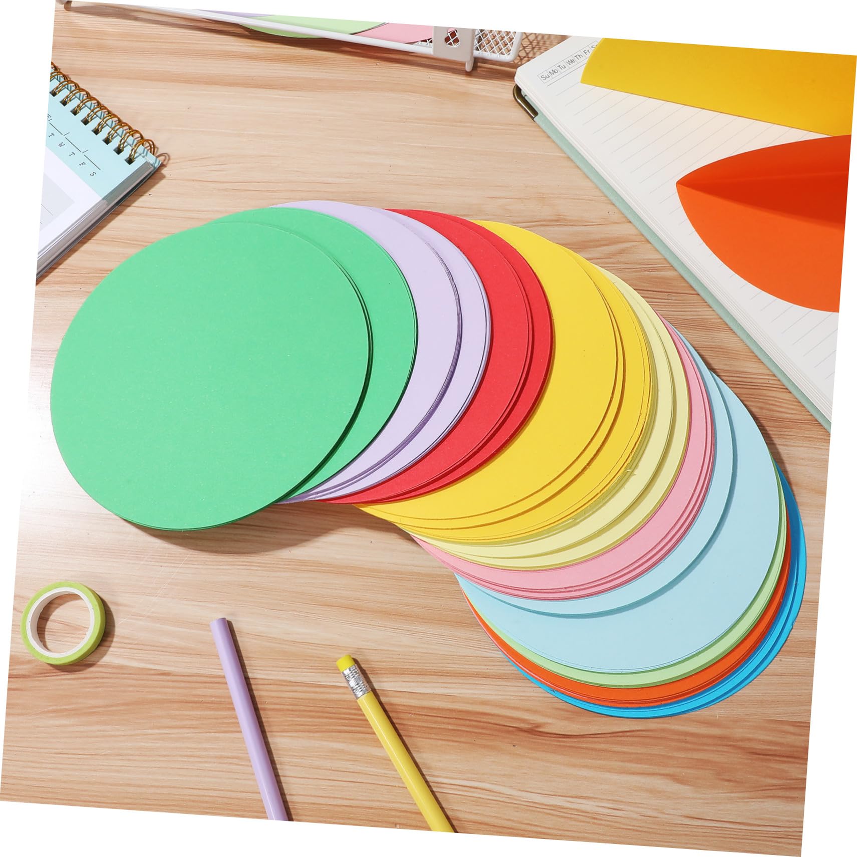 PLAFOPE Papier Origami Cartonné Rond Pastel 500 Feuilles Résistant et Facile à Plier pour Bricolage, Décoration et Emballage Présents
