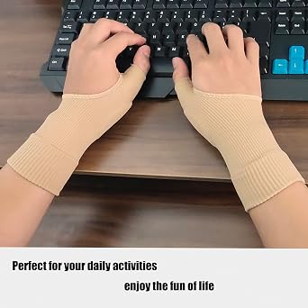 Thumb Wrist Support Braces,Breathable Thumb Compression Sleeves with Soft Gel Pads for Arthritis, Tendonitis, Comfortable Finger Splint for Relieve Hand Thumb Wrist Carpal Tunnel Joint Pain(1 Pair)
