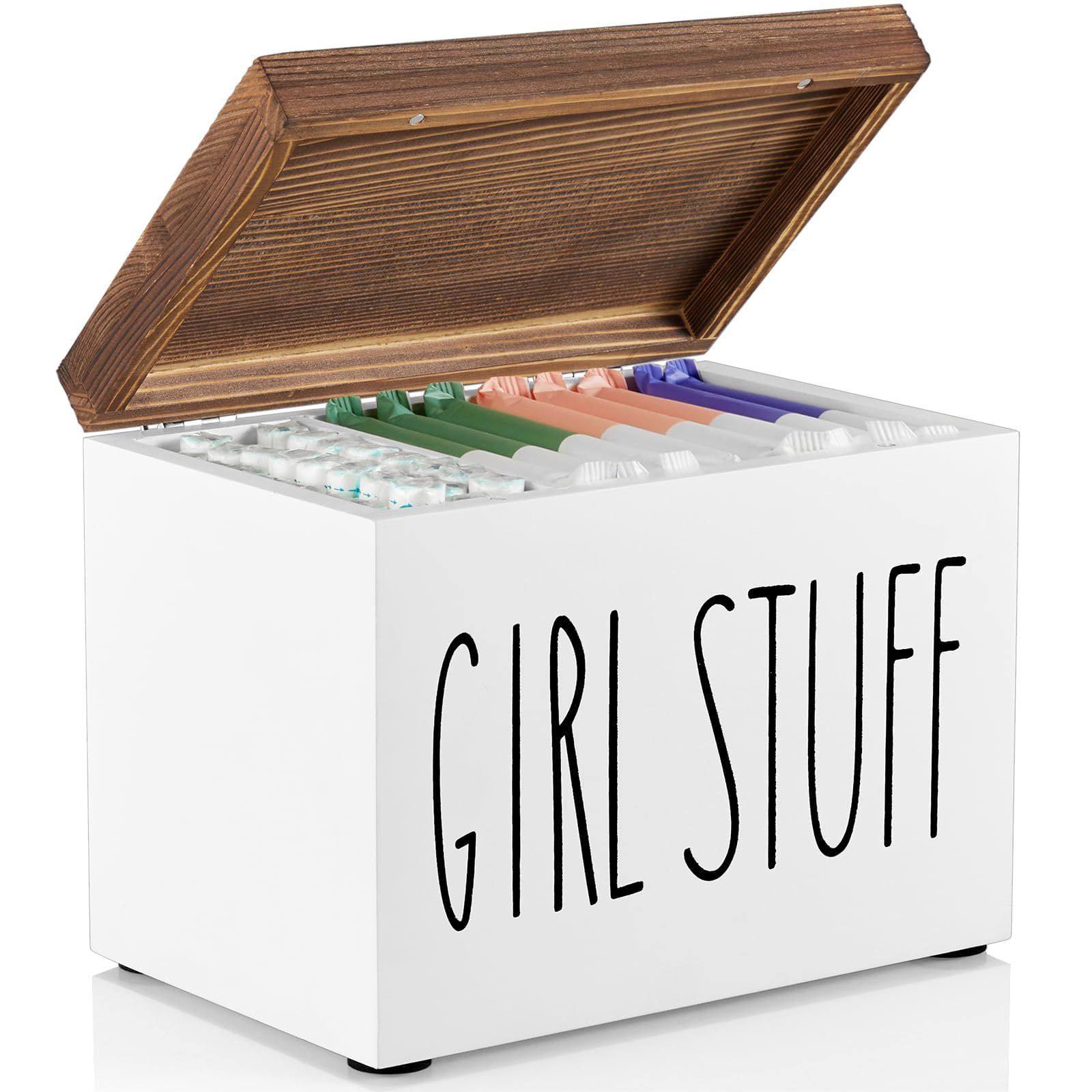 Wenko Badkameropberger Gara - Opbergbox - Met Deksel - Zwart - 14,5x13,5x10,5cm