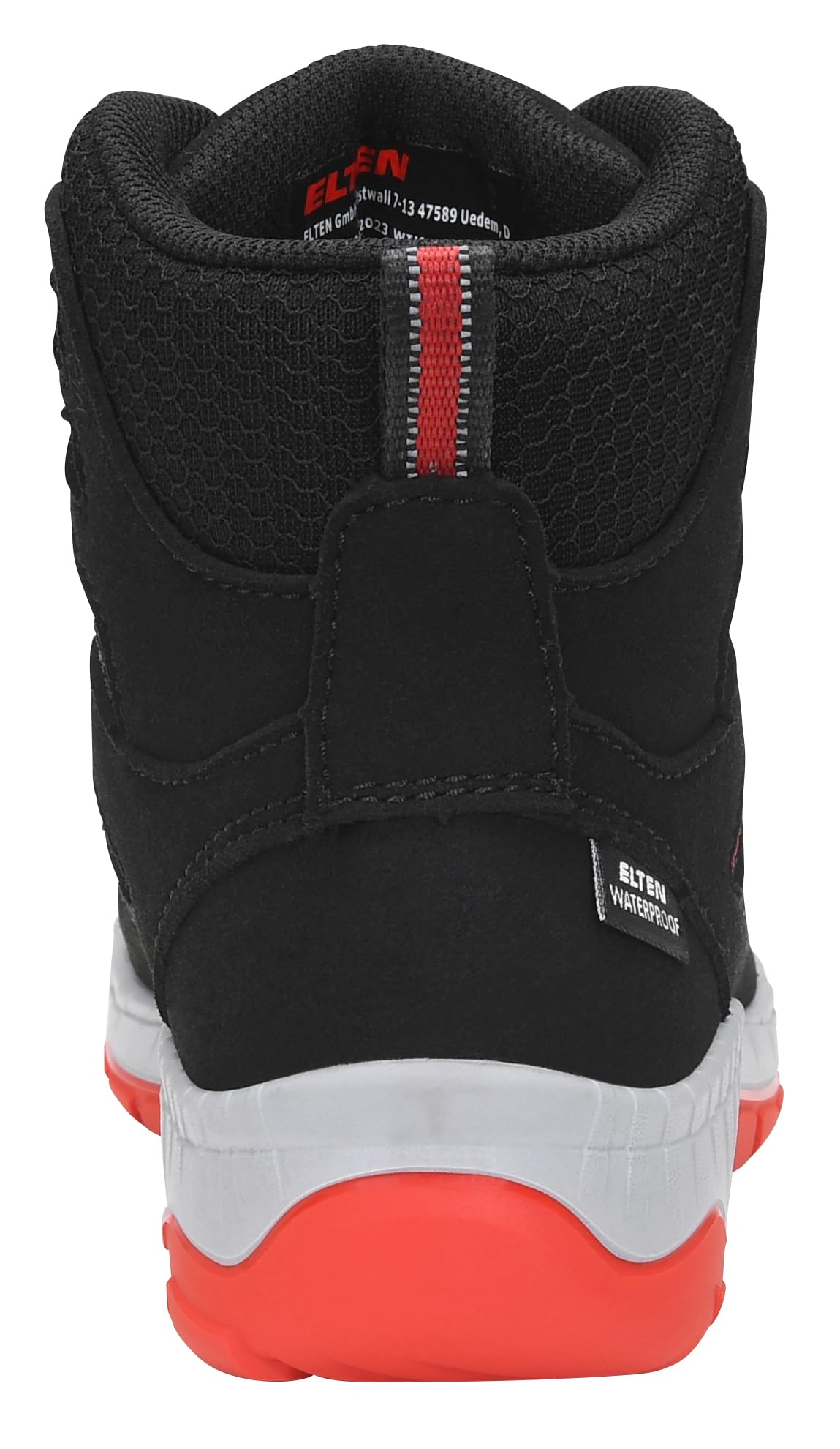 ELTEN MADDOX Kids BOA black-red Mid | Outdoorschuhe für Waldkindergarten, Wandern und Spielen - wasserdicht, leicht, atmungsaktiv