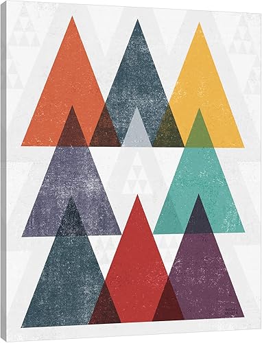 Miniatura 1 de Jaxson Rea "Mod Triangle III v2 Retro II Gallery Wrapped Canvas by Michael Mullan, 24" x 30"