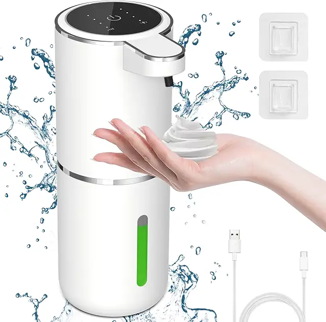 Cuteefun Touchless Automatic Foaming Soap Dispenser - 380ml Rechargeable with Power Display