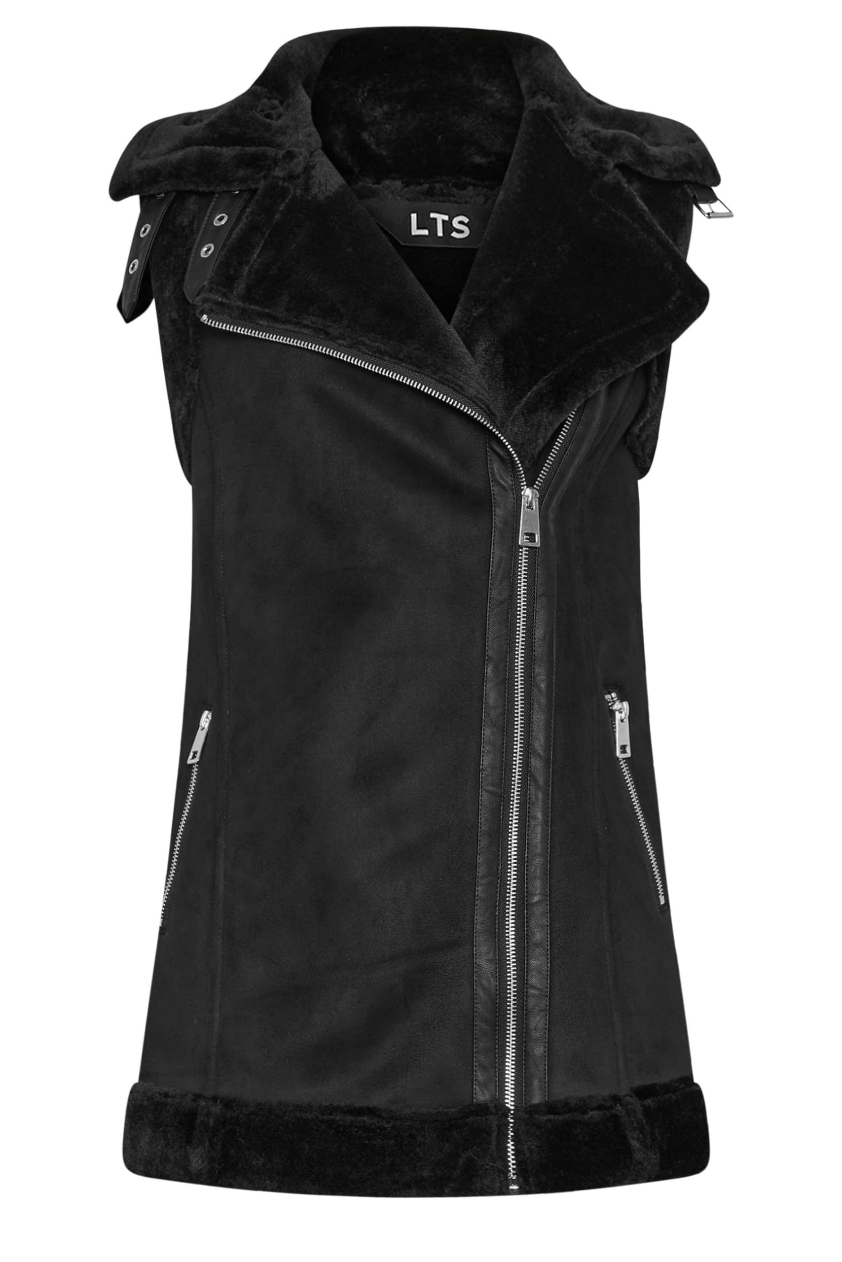 Long Tall Sally - LTS Tall Gilet Jacket - Womens Black