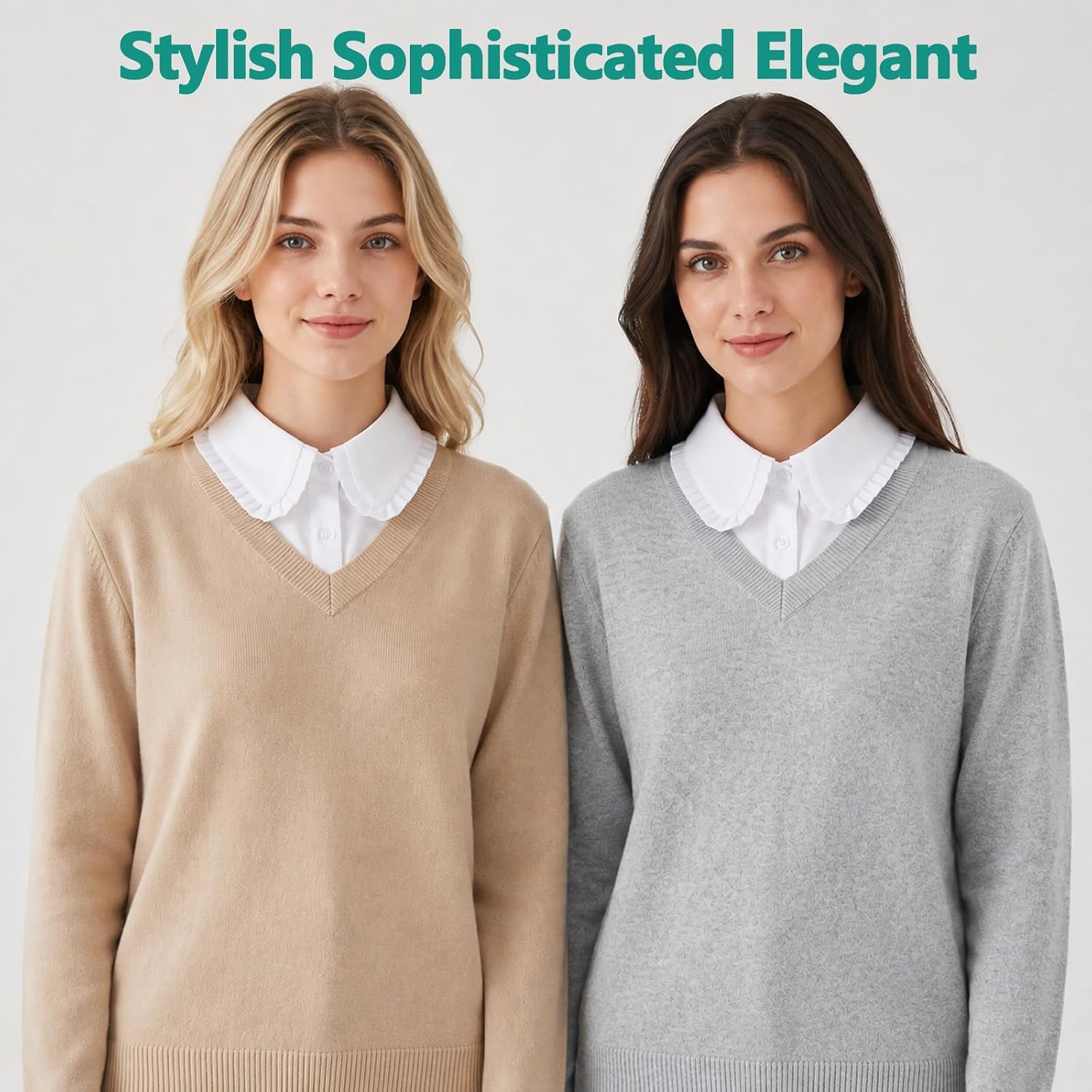 Ruffled Button-Down Shirt Collar for Women White