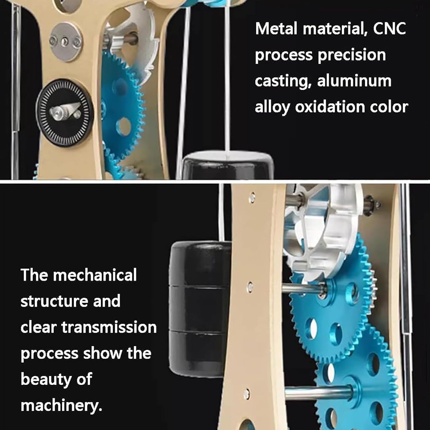 Kit de modélisme d'horloge à pendule, 91 pièces, facile à assembler, pour les amateurs de mécanique et de physique