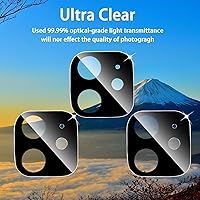 Vista 56 de 3 Pack Tempered Glass Camera Lens Protector for iPhone 12 6.1", Ultra HD, 9H Hardness, Anti-Scratch, Case Friendly, Easy to Install