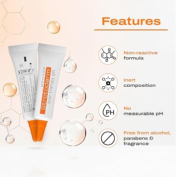 Strataderm Professional Scar Therapy Gel | Old and New Scars from General Surgery, Trauma, Wounds, Burns, Bites, Acne & Skin Disease | Reduces Redness, Discoloration, Discomfort & Itch | 5g (0.17oz)