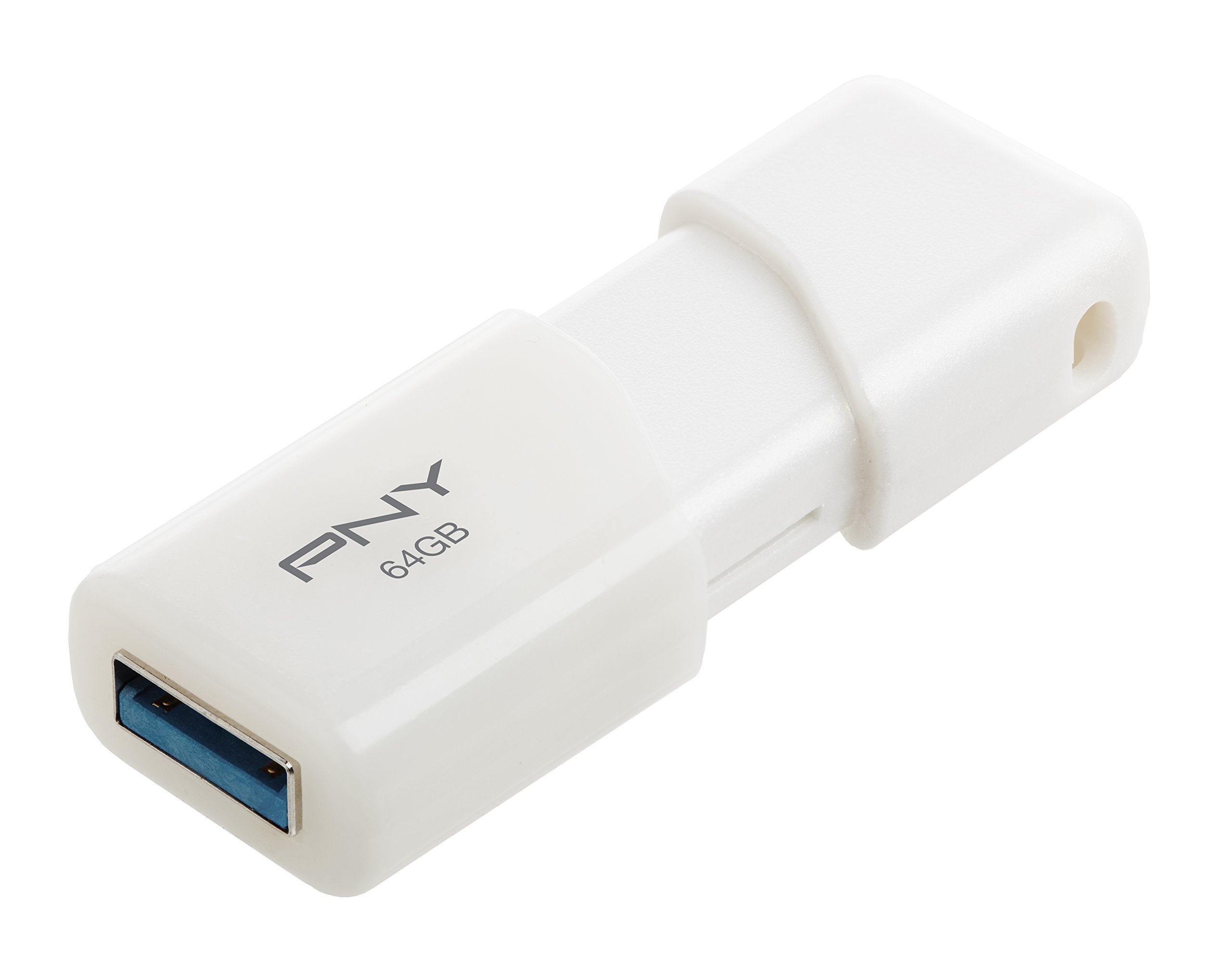 PNY Turbo - Memoria USB 3.0 de 64 GB, color blanco perla (P-FD64GTBOPW-GE)