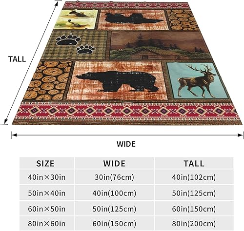 Miniatura 10 de Manta de forro polar de zorro de franela suave, ligera, cálida y acogedora para cama, sofá, viajes, 50 x 60 pulgadas