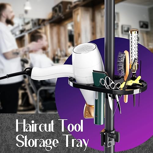 Miniatura 3 de ORWOD Soporte de cabeza de peluca de altura ajustable  Soporte de trípode de peluca mejorado con bandeja de herramientas reforzada, soporte de