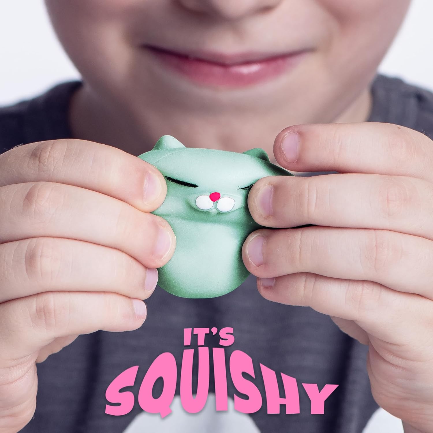 Nutty Toys Squishy Cat Set - 2" Soft Silicone Kawaii Kitties, Top Stress Relief Toy 2026, Unique Kids & Adults Egg Filler Gift Idea, Best Teenage Girl, Teen Boy & Tween Easter Basket Eseeentials