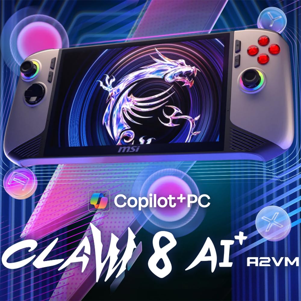 Amazon.com: MSI Claw 8 AI+ A2VM Handheld Gaming PC with Intel Core
