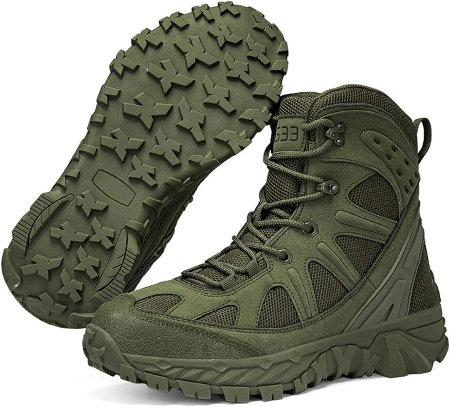 Women's Suede Leather 7 Inch Lace Up Military Tactical Boots Casual Outdoor Work Combat Mountaineering Trekking Commando Desert Army Jungle Ankle Chukka Booties