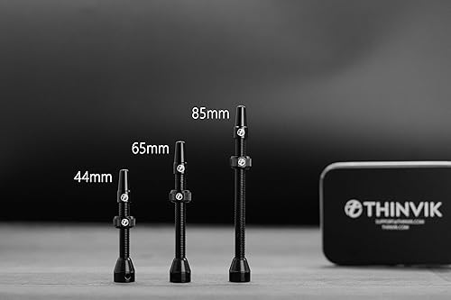 Miniatura 3 de Thinvik Presta - Vástago de válvula sin cámara de 1.732 pulgadas, kit de vástago de válvula sin cámara Presta de aleación súper ligera para