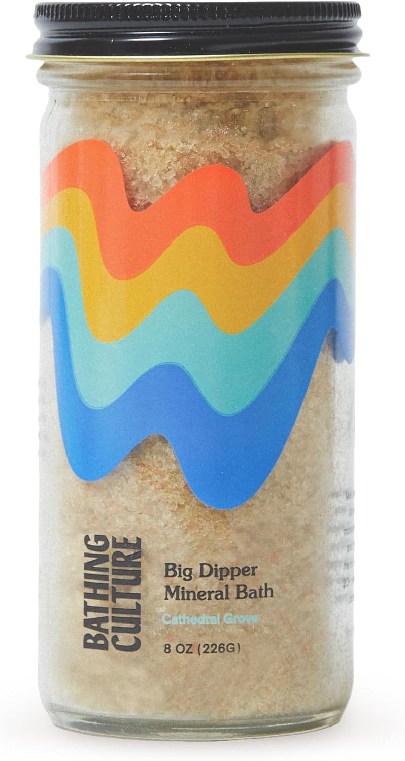Bathing Culture, Organic Big Dipper Mineral Salt Bath, Epsom Salt and Dead Sea Salts, Aromatherapy Bath Salts, Jojoba Oil, Natural, Biodegradable, Sustainable, Vegan Personal Care, 8 oz, 227 g