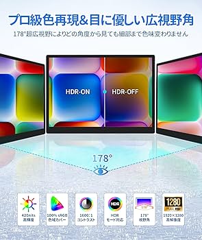 モバイルモニター 10.5インチ 3:2画面比 ポータブル 高輝度420nits モバイルモニター 10.5インチ 3:2画面比 ポータブル 高輝度